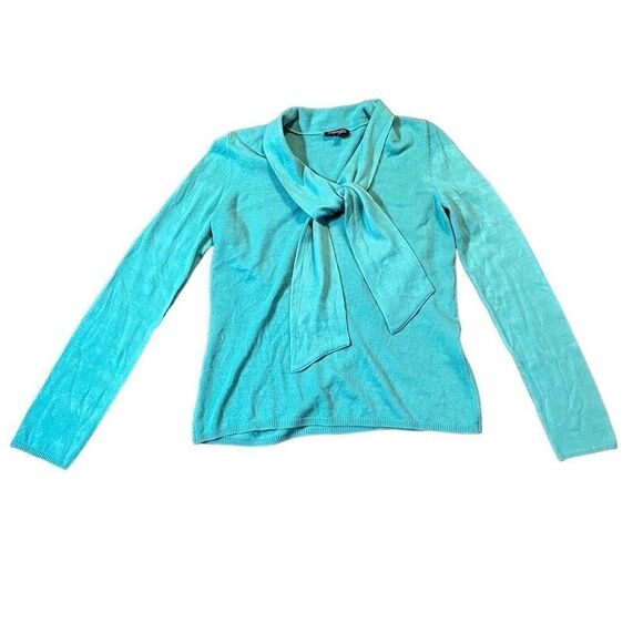 Chadwicks of Boston Turquoise Sweater Tie Scarf Neck Medium - Picture 1 of 8